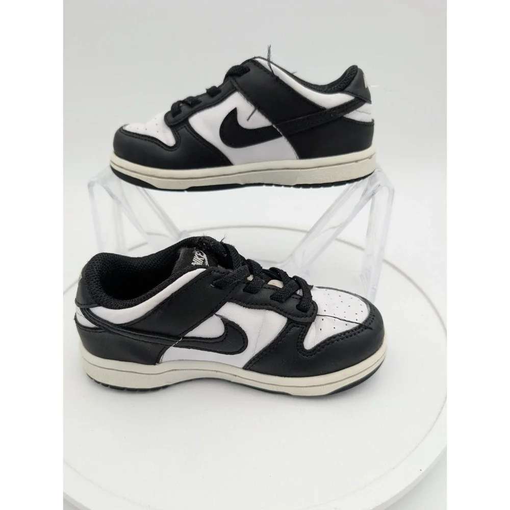 Nike Dunk Low Panda Toddler Shoes Size 9C Black White Kids Sneakers